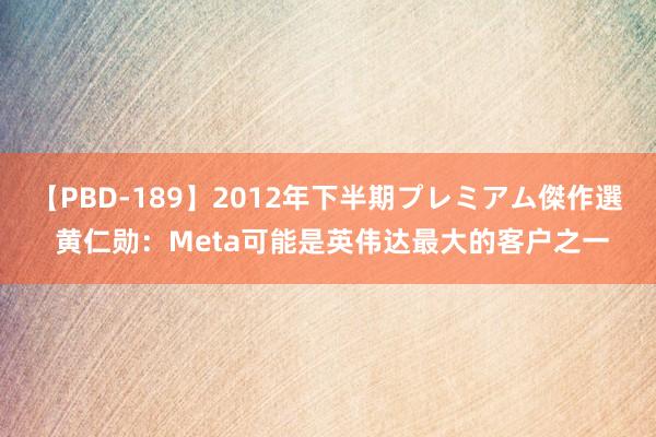 【PBD-189】2012年下半期プレミアム傑作選 黄仁勋:Meta可能是英伟达最大的客户之一