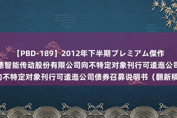 【PBD-189】2012年下半期プレミアム傑作選 中汗漫德: 宁波中汗漫德智能传动股份有限公司向不特定对象刊行可逶迤公司债券召募说明书(翻新稿)