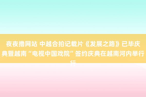 夜夜撸网站 中越合拍记载片《发展之路》已毕庆典暨越南“电视中国戏院”签约庆典在越南河内举行