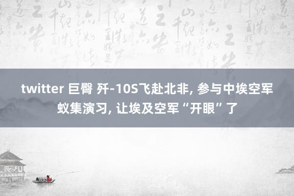 twitter 巨臀 歼-10S飞赴北非， 参与中埃空军蚁集演习， 让埃及空军“开眼”了